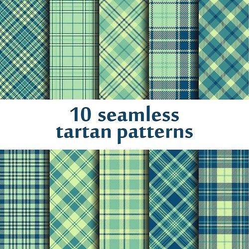 10 seamless tartan patterns