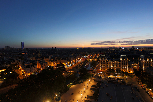 Sunset in Paris. Photo taken from Notre Dame Church