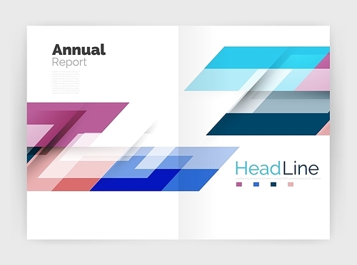 Modern geometric templates. Business flyer brochure or annual report covers. Vector illustration