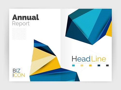 Low poly annual report template