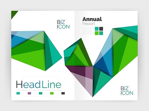 Low poly annual report template