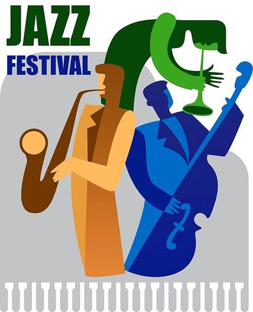 Creative conceptual music festival vector. Band playing musical instruments.