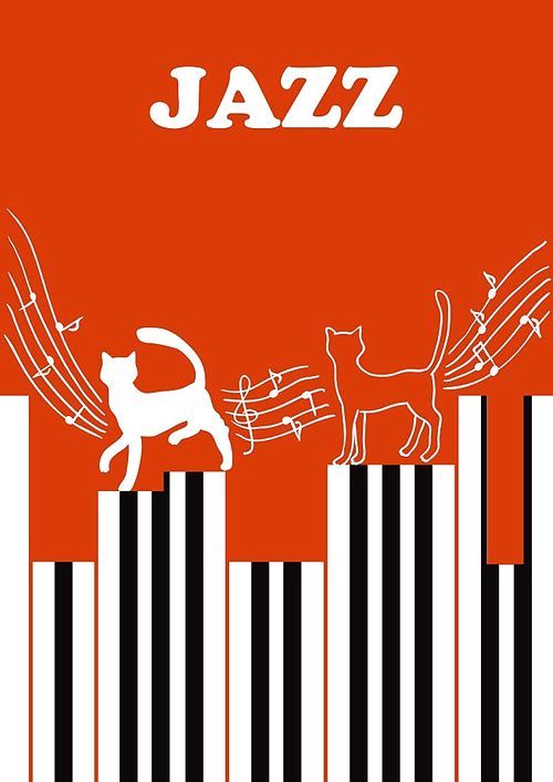 Creative conceptual music festival vector. Cats on the piano.