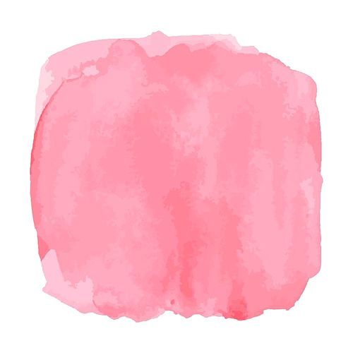 Watercolor brush square. Pink aquarelle abstract background.