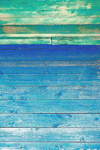 Azure paint on old barndoor. The old blue wooden texture natural patterns of wood vertical orientation