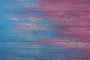 Colorful pink and blue empty pine wooden background