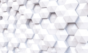 Background image of futuristic concept with white cube elements