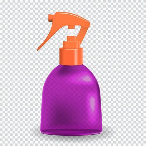 Colorful naturalistic Bottle with spray. Vector Illustration. EPS10