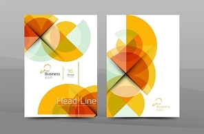 Design of annual report cover brochure, flyer template layout, vector leaflet abstract background, A4 size page