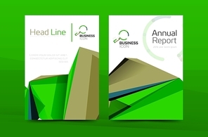 A4 front page business identity for annual report, Corporate brochure leaflet and abstract geometric background with headline