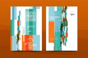 Geometric design A4 size cover  template - annual report brochure flyer design template vector, leaflet presentation abstract background