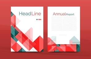 A4 front page business identity for annual report, Corporate brochure leaflet and abstract geometric background with headline