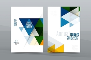 Colorful fresh business A4 cover template - flyer, brochure, book cover and annual report. Geometric design abstract background