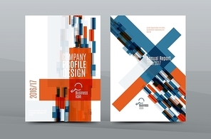 Colorful fresh business A4 cover template - flyer, brochure, book cover and annual report. Geometric design abstract background