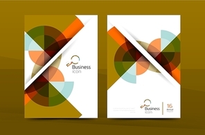 A4 annual report cover. Presentation book or magazine cover, brochure business layout