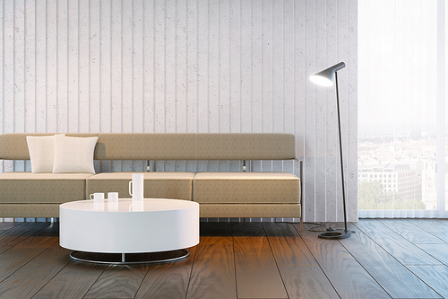 modern design of living room, 3d rendering