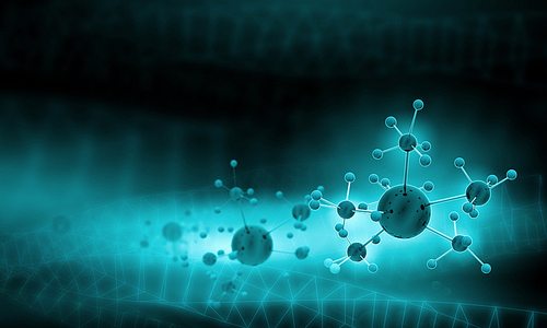 High tech background concept with molecule chain