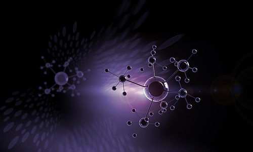 High tech background concept with molecule chain