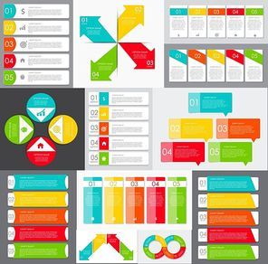 Big Set of Infographic Banner Templates for Your Business Vector Illustration