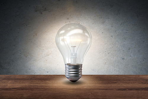 Light bulb in fresh ideas concept