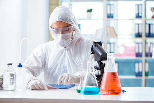 Chemist working in the lab