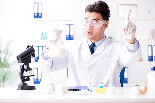 Food scientist testing new stuff in the lab