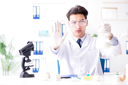 Food scientist testing new stuff in the lab