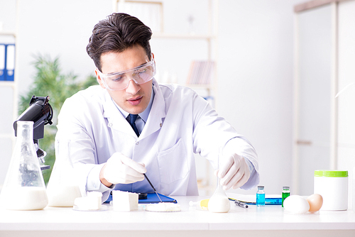 Food scientist testing new stuff in the lab