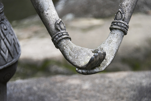 Close-up of hands of statues in Heaven's Garden, Koh Samui, Surat Thani Province, Thailand