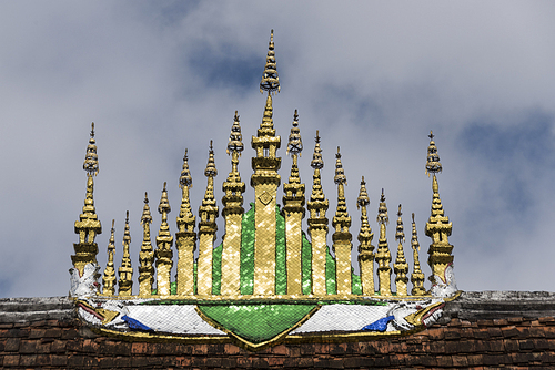 Low angle view of Wat Xieng Thong temple, Luang Prabang, Laos