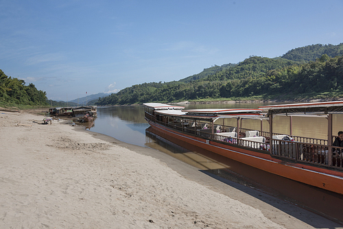 Tourboat in River Mekong, Sainyabuli Province, Laos