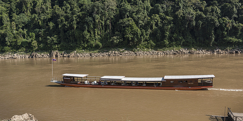 Tourboat in River Mekong, Luang Prabang, Laos