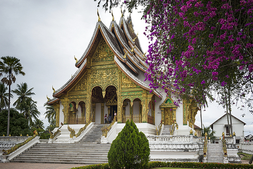 Facade of Royal Temple, Haw Pha Bang, Luang Prabang, Laos
