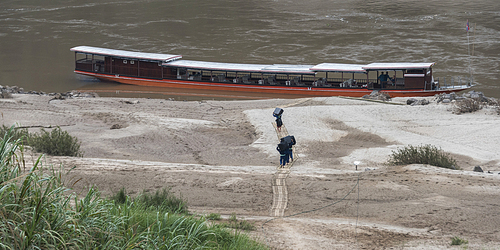 Tourboat in River Mekong, Oudomxay Province, Laos