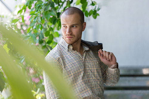 Handsome serious confident businessman portrait