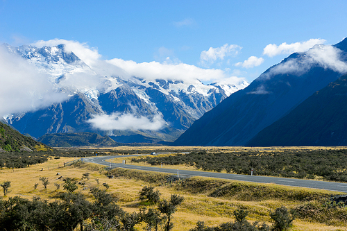 Beautiful natural landscape of mountains of New Zealand