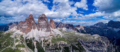 Panorama National Nature Park Tre Cime In the Dolomites Alps. Beautiful nature of Italy.