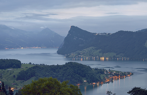 View of Lake Lucerne in Switzerland