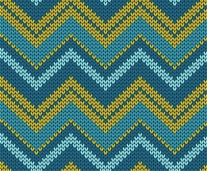 Seamless zigzag knitted pattern