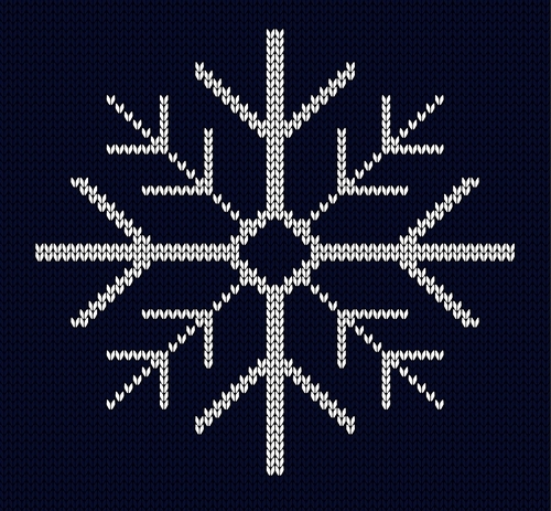 Seamless knit snowflake design