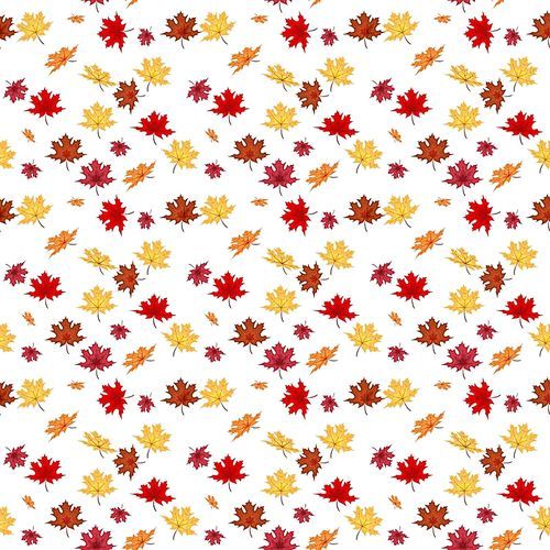 Seamless Pattern From Natural Maple Leaves. Vector Illustration. EPS10