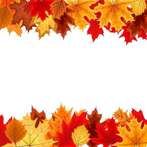 Abstract Vector Illustration Background with Falling Autumn Leaves. EPS10