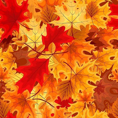 Abstract Vector Illustration Seamless Pattern Background with Falling Autumn Leaves. EPS10