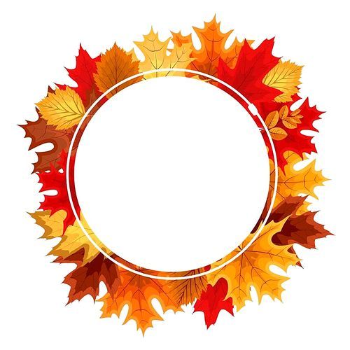 Abstract Vector Illustration Frame Background with Falling Autumn Leaves. EPS10