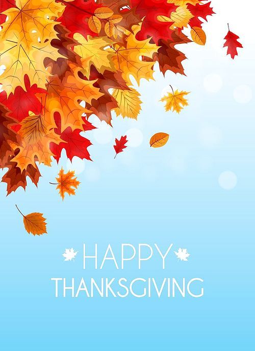 Abstract Vector Illustration Autumn Happy Thanksgiving Background with Falling Autumn Leaves. EPS10