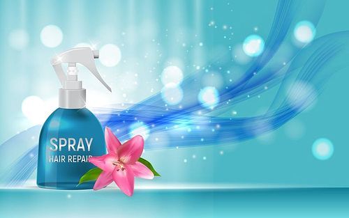 Shower Gel Bottle Template for Ads or Magazine Background. 3D Realistic Vector Iillustration. EPS10