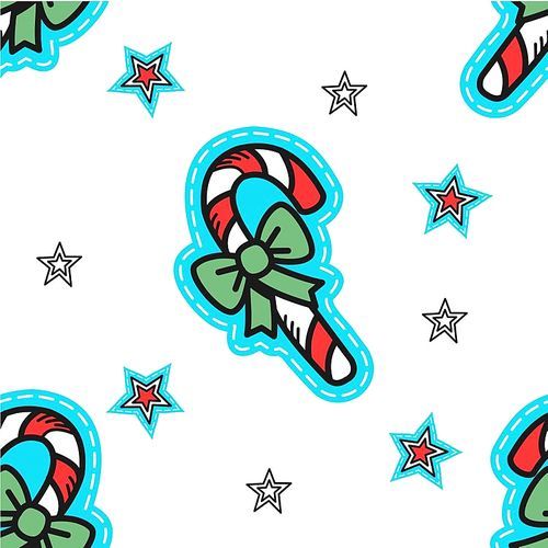 Christmas new year seamless pattern. Vector Christmas hand drawn elements.