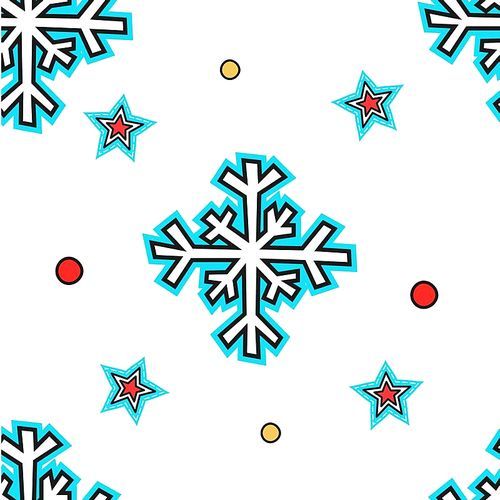 Christmas new year seamless pattern. Vector Christmas hand drawn elements.