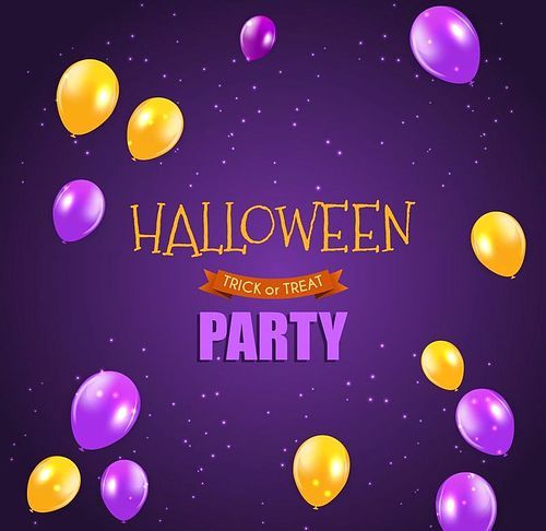 Halloween Party Background Template. Vector illustration