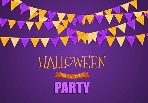 Halloween Party Background Template. Vector illustration